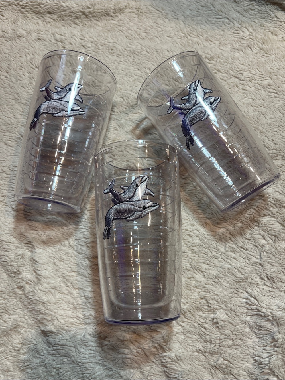Clear Dolphin Double-Wall Tumbler tervis 
16 ounce  - Set of 3